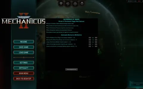 Blessings of Mars II (Cheat Mod)